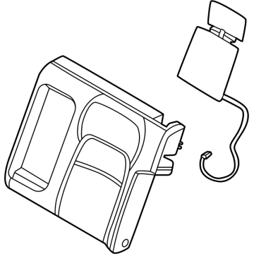 Nissan 88661-5MR1A PAD ASSY-BACK, REAR SEAT LH