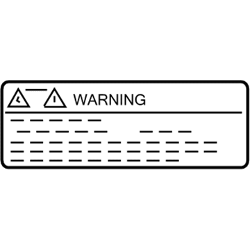 Nissan 26059-89913 Label Head Lamp