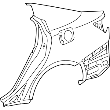 Lexus 61611-53040 Panel, Quarter, RH