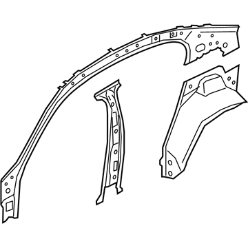 BMW 41-00-7-437-425 Left Interior Side Frame