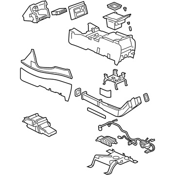 GM 88987018 Console, Front Floor *Pewter
