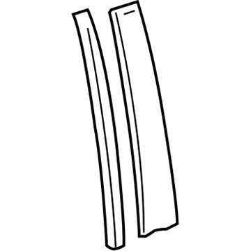 Lexus 75707-0E020 Moulding Sub-Assy, Rear Door Window Frame, RH