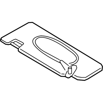 BMW 51-16-5-A83-664 SUN VISOR WITH LABEL RIGHT:511623