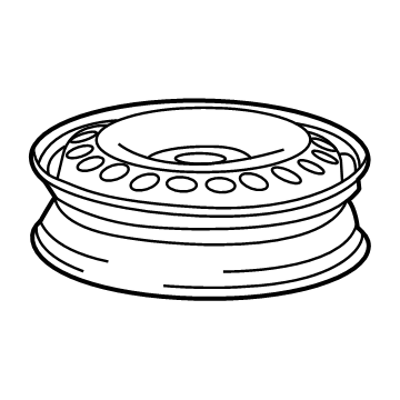 GM 22969708 Wheel Rim Spare-16X4.0Bt Steel 41Mm Outside 115X5Xm