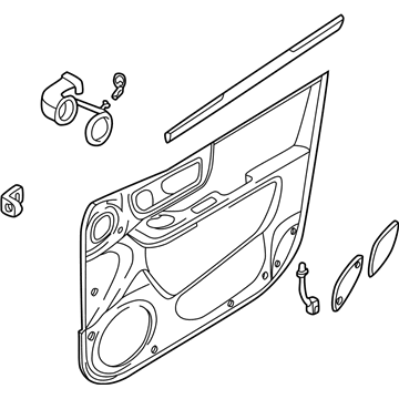 Hyundai 82301-26044-TJAS Panel-Front Door Trim, LH(W/O Switch)