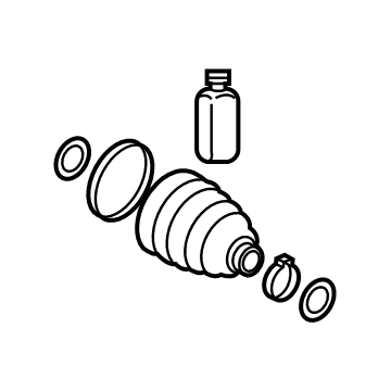 Kia 495L5AT001 BOOT KIT-DIFF SIDE,L