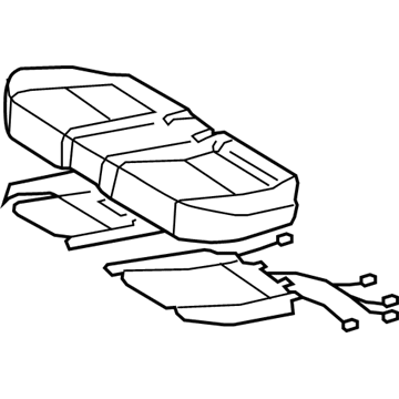 Lexus 71075-50J60-21 Rear Seat Cushion Cover Sub-Assembly (For Bench Type)