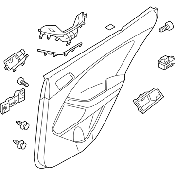 Kia 833034U010DBJ Panel Complete-Rear Door Trim