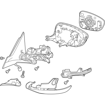 Honda 76208-30A-A11 SET LH-R, MIR ASSY