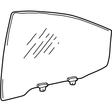 Hyundai 83410-38021 Glass & Grip Assembly-Rear Door, LH
