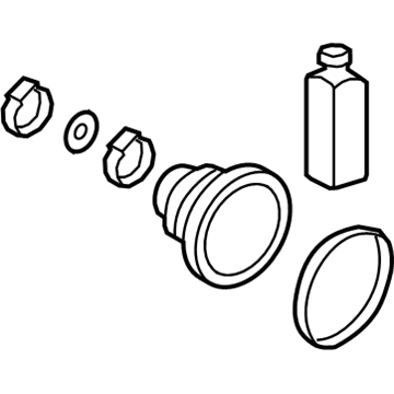 Hyundai 49536-F2300 Boot Kit-Front Axle Wheel Side