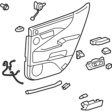 Lexus 67630-50M60-23 Panel Assembly, Rear Door
