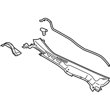 Lexus 55708-53120 LOUVER Sub-Assembly, COWL