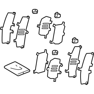 Lexus 04945-48150 Shim Kit, Anti Squeal, Front