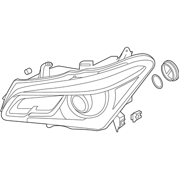 Infiniti 26025-5ZA0A Headlamp Housing Assembly, Right