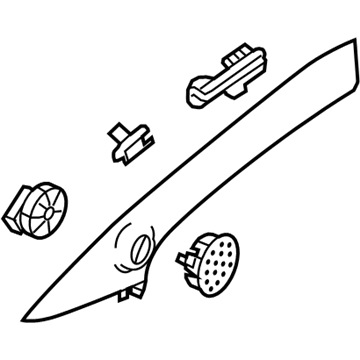 GM 9008032 Molding Asm-Windshield Side Garnish *Light Ttnum