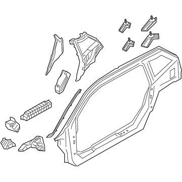BMW 41-00-7-451-590 Side Frame, Complete, Right