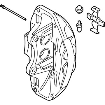 BMW 34-10-6-891-345 BRAKE CALIPER HOUSING, RED