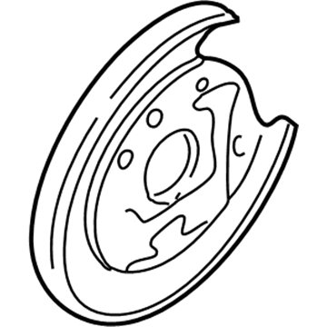 Hyundai 58251-26000 Plate Assembly-Rear Brake Back, LH