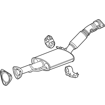 GM 60004995 MUFFLER ASM-EXH FRT (W/ EXH PIPE)