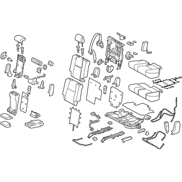 Lexus 71400-60L02-A3 SEAT ASSY, RR LH