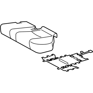 Lexus 71076-60G30-A1 Rear Seat Cushion Cover Sub-Assembly, Left (For Bench Type)