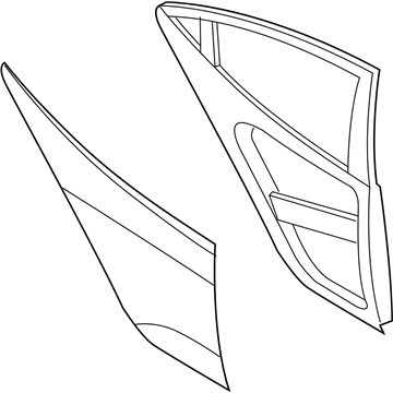 Hyundai 77004-2V010 Panel Assembly-Rear Door, RH