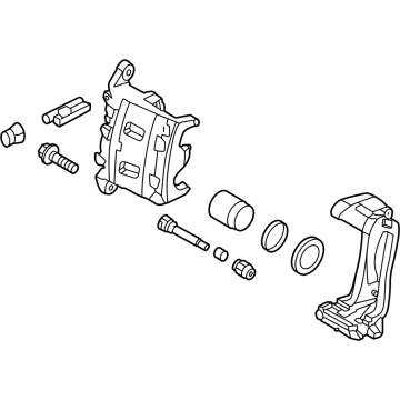 Nissan 41001-5MT0A CALIPER ASSY-FRONT RH, W/O PAD & SHIM
