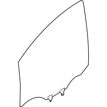 Nissan 80300-5EF0A Glass Assy-Front Door Window, RH