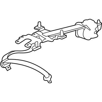 Honda 04869-S9V-A02ZB Tongue Set, Center Seat Belt (Gray)