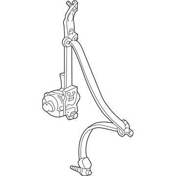 Honda 04868-S9V-A02ZB Tongue Set, Driver Side Center Seat Belt (Outer) (Gray)