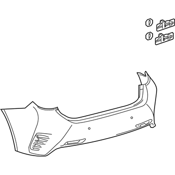 Lexus 52159-24921 Rear Bumper Cover, L