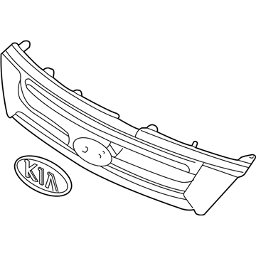 Kia 863504D001 Radiator Grille Assembly