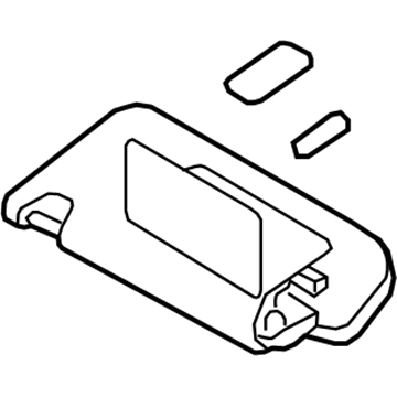 Infiniti 96400-1UW8A Passenger Sun Visor Assembly