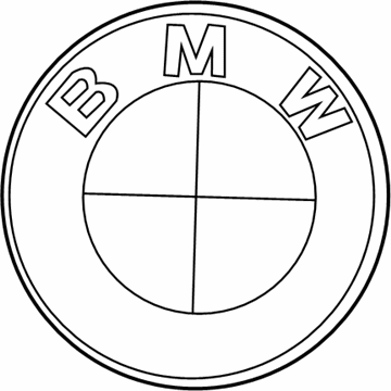 BMW 51-14-1-872-969 Rear Trunk Lid Emblem