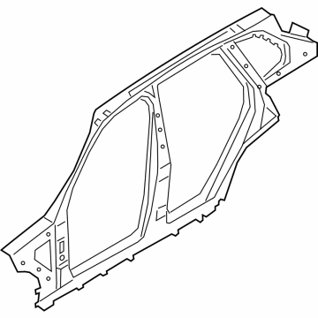 BMW 41-00-7-954-971 SIDE FRAME, CENTER LEFT