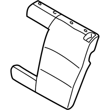 BMW 52-20-8-225-775 Cover Backrest, Leather, Left
