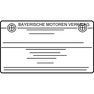 BMW 71-23-9-384-628 Label, Coolant