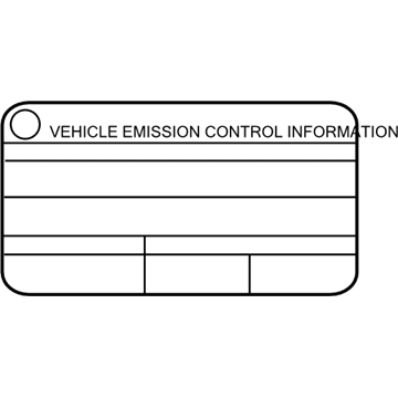 BMW 71-22-8-616-919 Label "Exhaust Emission"