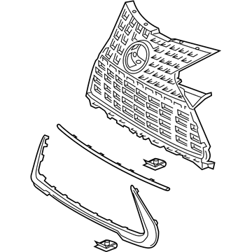 Lexus 53101-76220 Grille Sub-Assembly, Rad