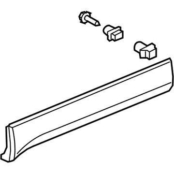 Acura 75312-STK-A01ZC Garnish Assembly, Right Front Door (Lower) (White Diamond Pearl)