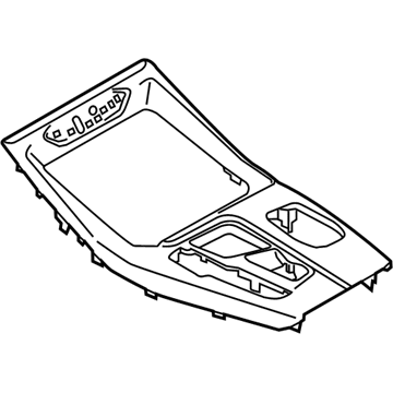 BMW 51-16-6-822-047 Centre Console Trim Oak Dark High Gloss