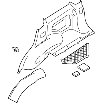Nissan 84950-EA004 Finisher-Luggage Side, Lower RH