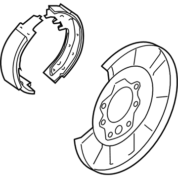 Nissan 44000-ET01A Brake Assembly-Parking Rear RH