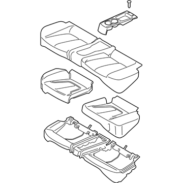 Hyundai 89100-J3000-PME CUSHION ASSY-RR SEAT
