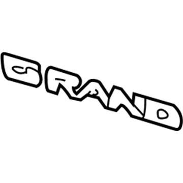 GM 22650199 Plate Asm-Front Side Door Name 'Grand' *Black Y