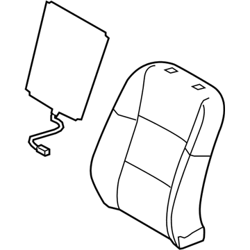 Lexus 71074-30M20-B0 Front Seat Back Cover Sub-Assembly, Left (For Separate Type)