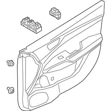 Hyundai 82307-J0160-ECF Panel Assembly-Front Door Trim, LH