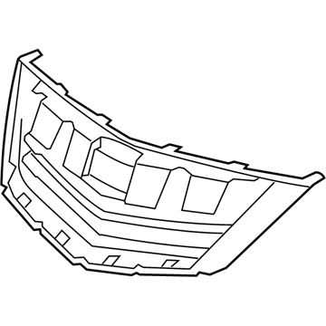 Acura 71121-SJA-A51ZA Base, Front Grille (Magma Gray 2 Metallic)
