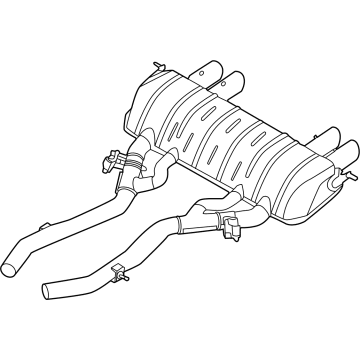BMW 18-30-9-503-715 REAR MUFFLER WITH EXHAUST FL